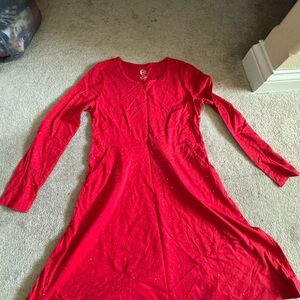 Red Long Sleeve Dress
